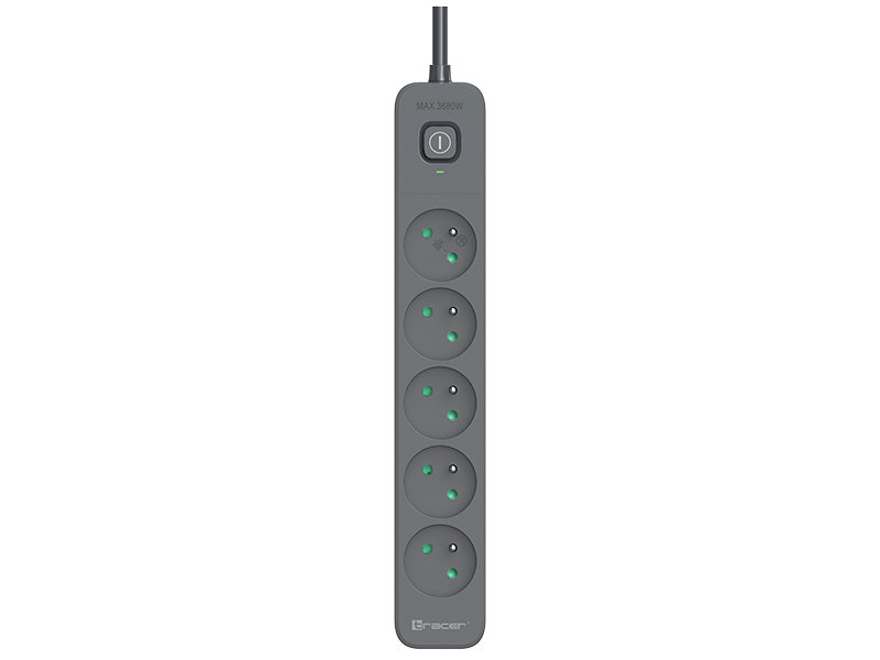 Tracer 47813 Super Line+ Graphite 1.5m (5 outlets )