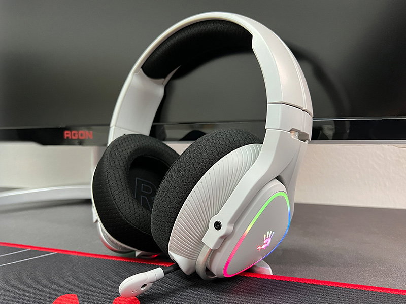 A4Tech 47752 Bloody MR710 RGB Gaming Wireless Headset, Grey