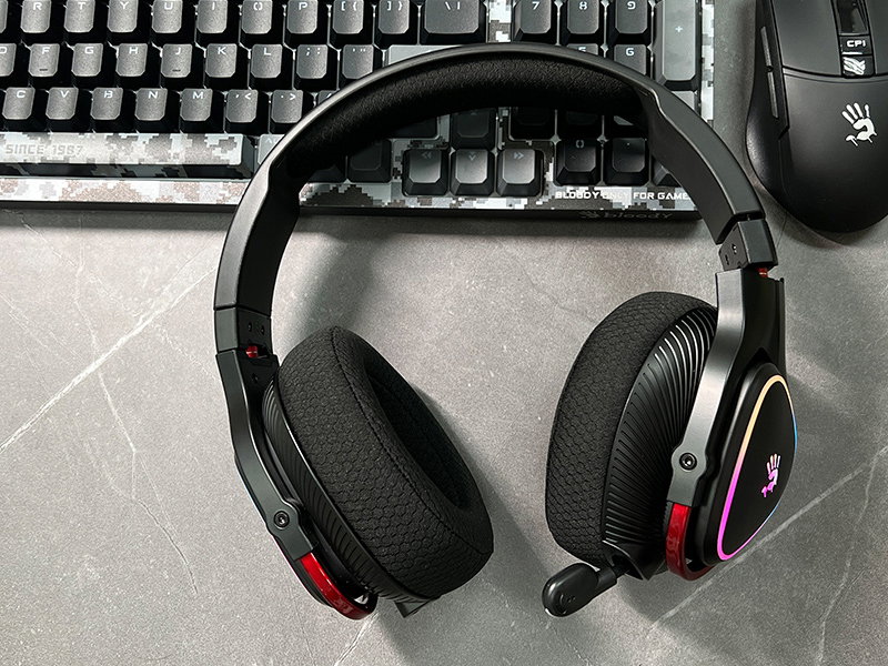 A4Tech 47751 Bloody MR710 RGB Gaming Wireless Headset, Black