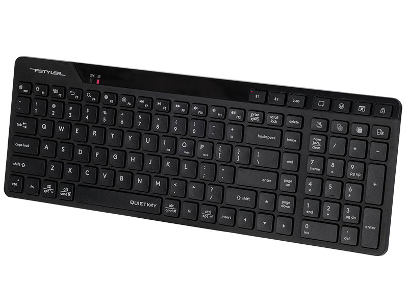 A4Tech 47726 Fstyler FBK27C AS 2.4 GHz+BT (Silent), Black