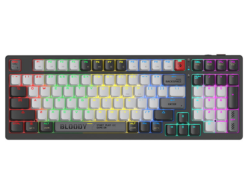 A4Tech 47735 Bloody WS98 Grey WRLS (BLMS RED Plus Switches)