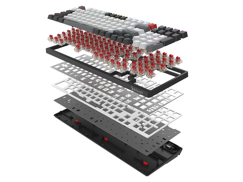 A4Tech 47735 Bloody WS98 Grey WRLS (BLMS RED Plus Switches)
