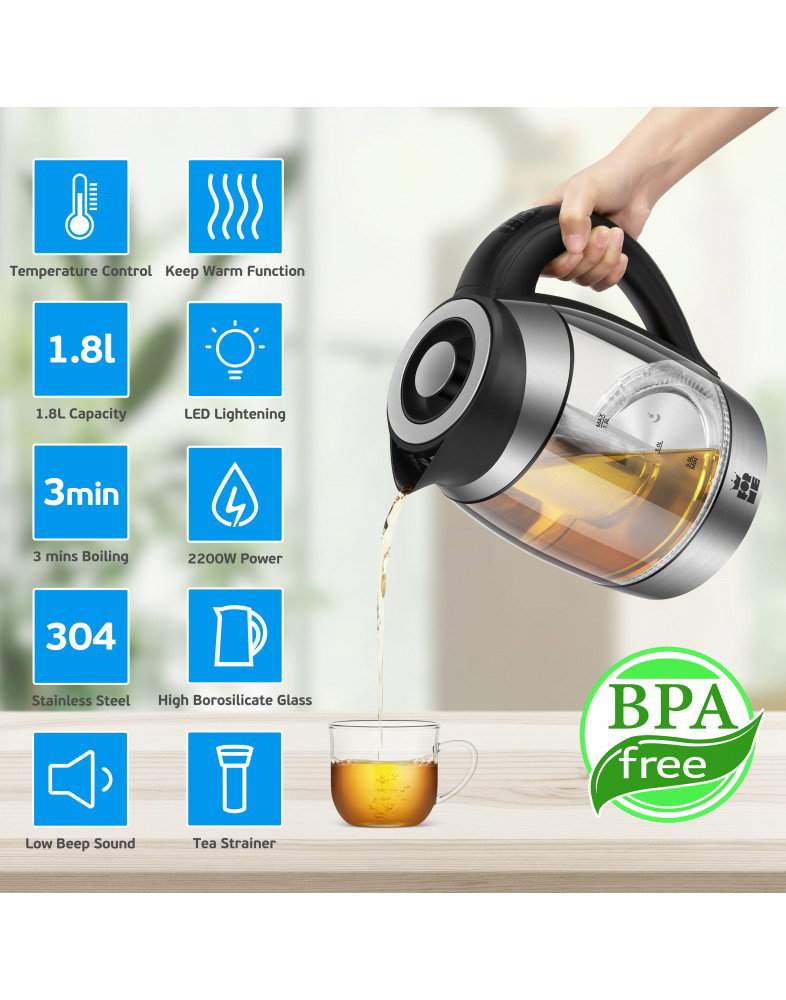 ForMe FKG-488 Cordless Electric Kettle 1,8 L