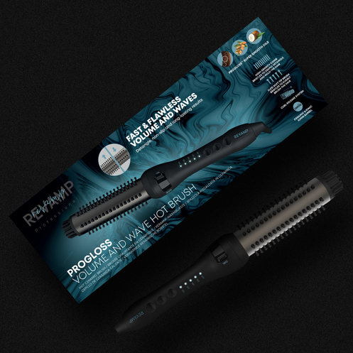 Revamp BR-1350X-EU Progloss Volume & Wave Ceramic Hot Brush Black