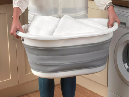 Beldray LA034816FPEU7 Collapsible Laundry Basket 28L White/Grey