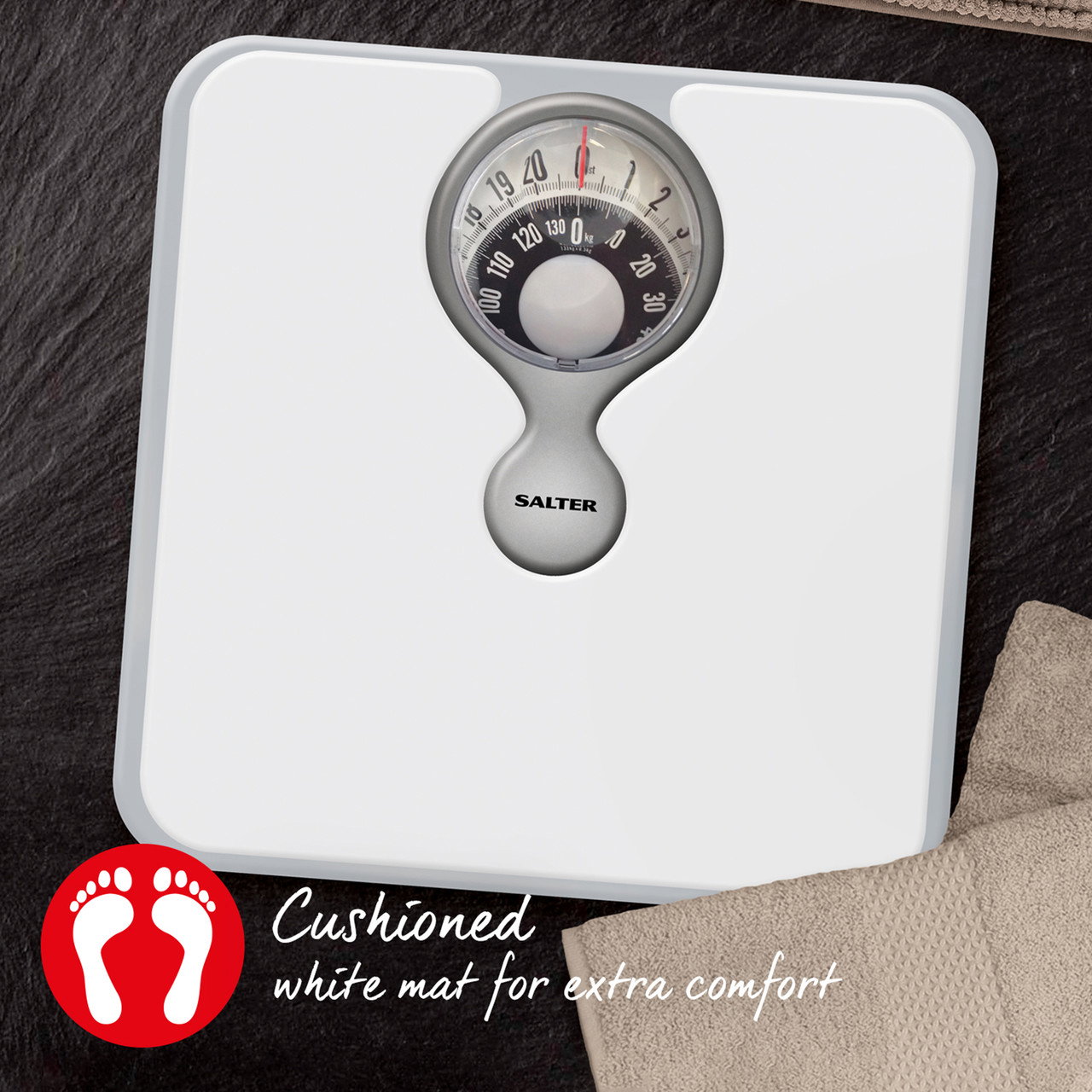 Salter 484 WFEU12 Magnifying Lens Bathroom Compact Mechanical Scale