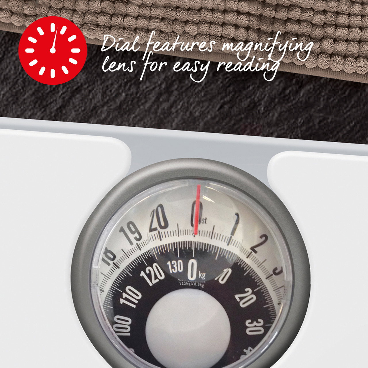 Salter 484 WFEU12 Magnifying Lens Bathroom Compact Mechanical Scale