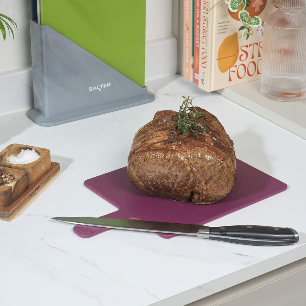 Salter BW047683EU7 Multicoloured 4-Piece Chopping Board Set