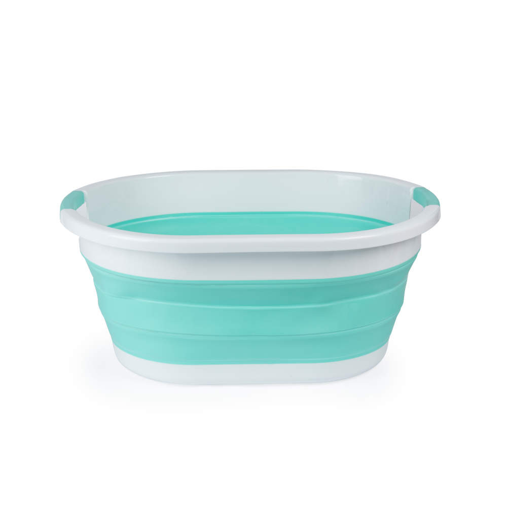 Beldray LA034816MNTFPEU7 Collapsible Laundry Basket 28L White/Mint