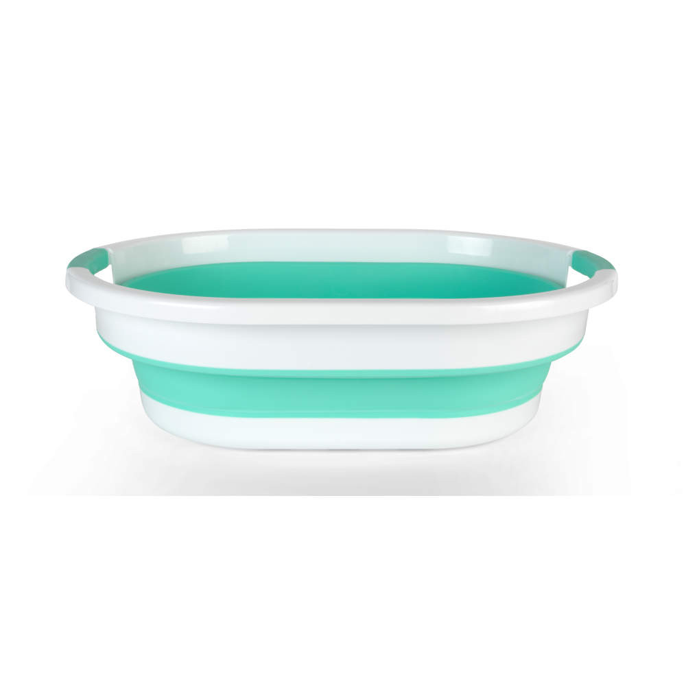 Beldray LA034816MNTFPEU7 Collapsible Laundry Basket 28L White/Mint