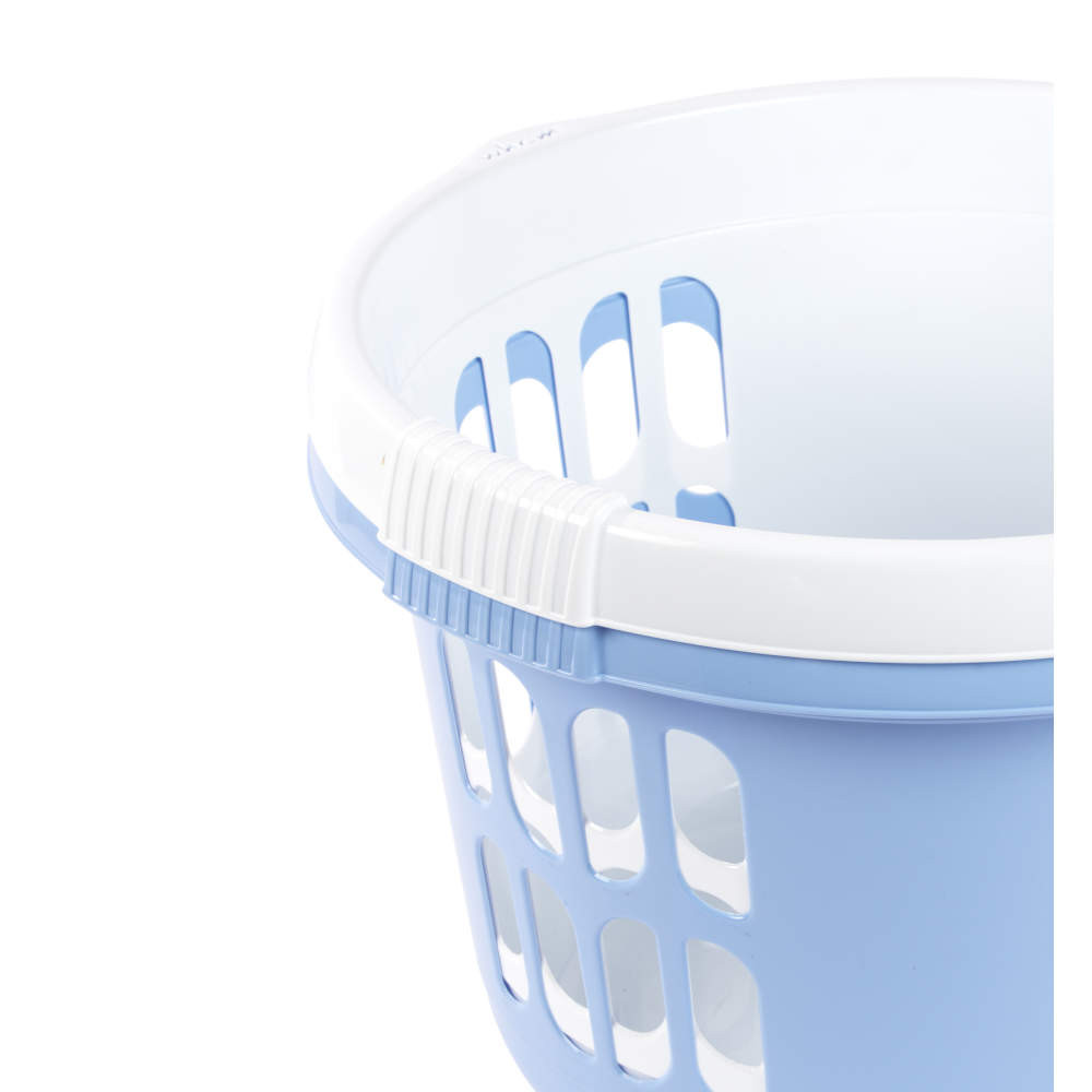 Beldray LA00000174CRNEU7 Set Of Two Laundry Basket 30L, White/Blue