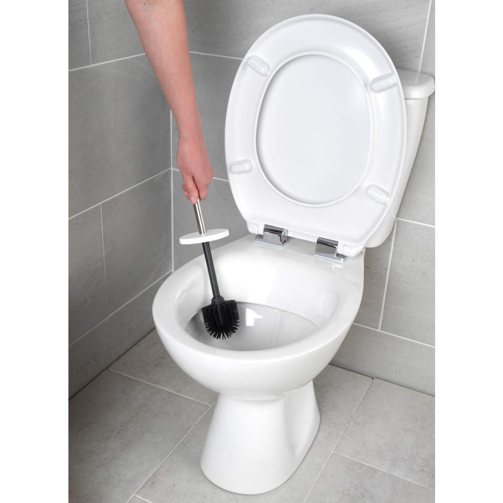 Beldray LA036034WPEU7 Anti-bac Silicone Head Toilet Brush, White