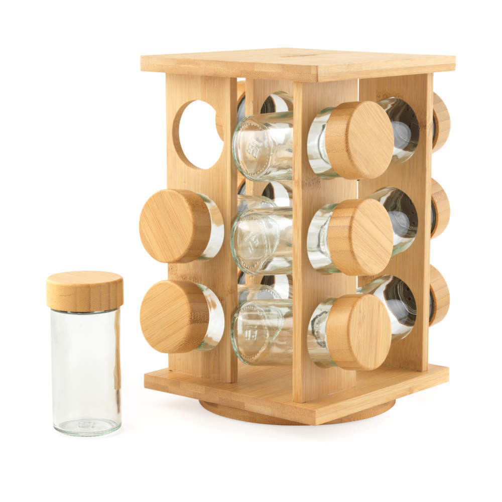 Salter BW14238 Bamboo Rotating Spice Rack