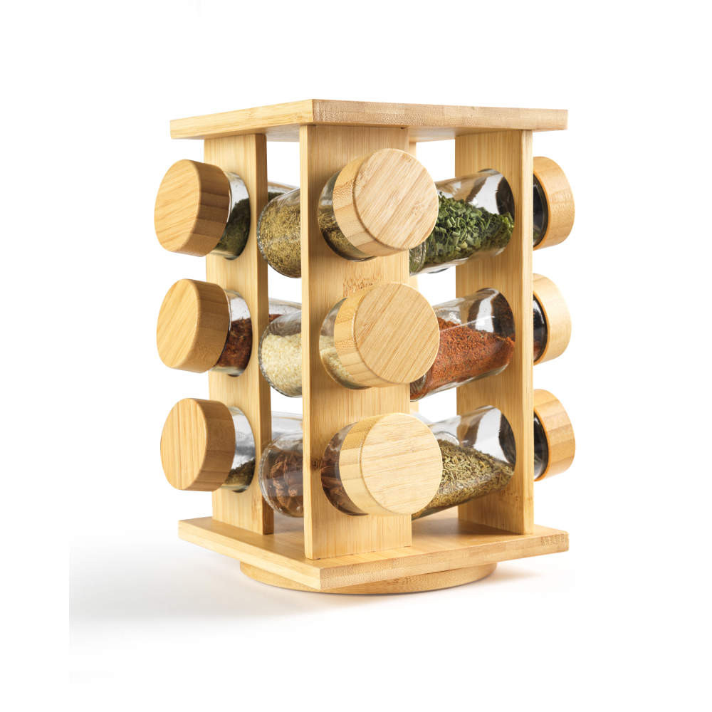 Salter BW14238 Bamboo Rotating Spice Rack
