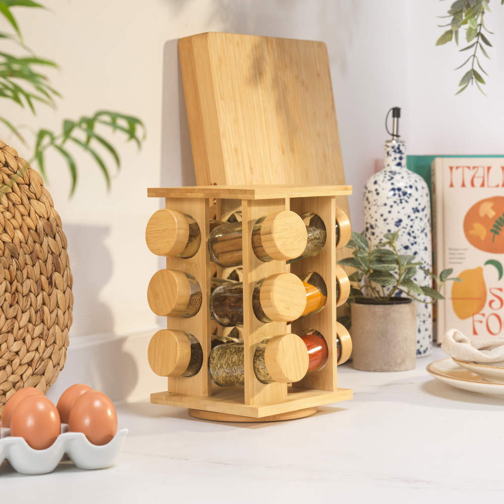 Salter BW14238 Bamboo Rotating Spice Rack