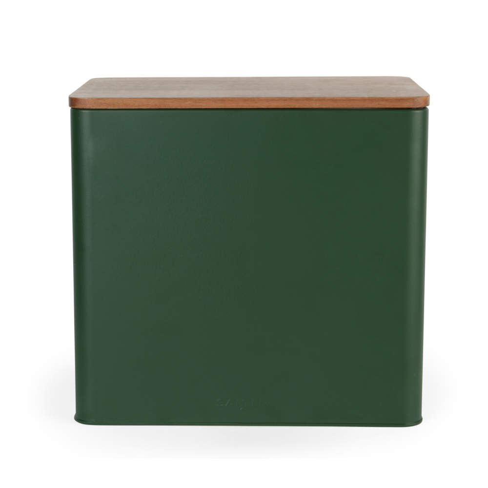 Salter BW12899G Toronto Bread Bin, Green/Wooden