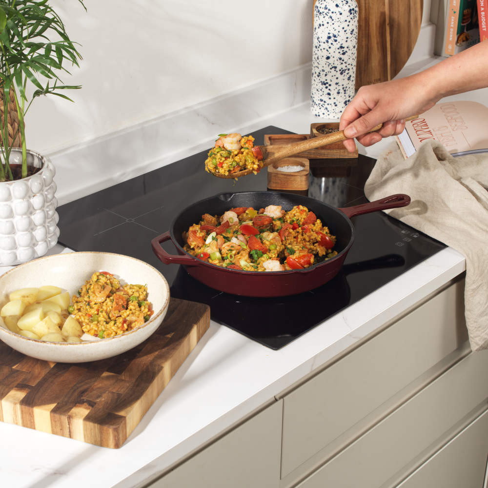 Salter BW13773R Cast Iron 26cm Fry Pan, Red