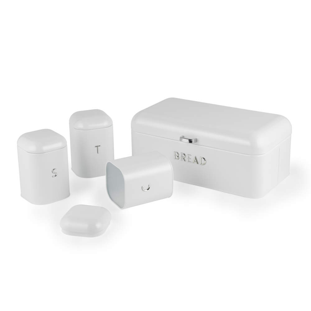 Salter BW14045EU7 Boston 4-Piece Countertop Set, Ice White