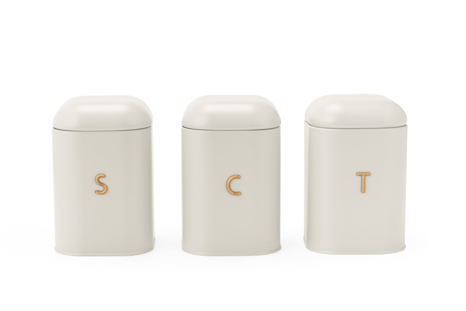 Salter BW13729OEU7 Pebble 3 Piece Canister Set Stone, Beige