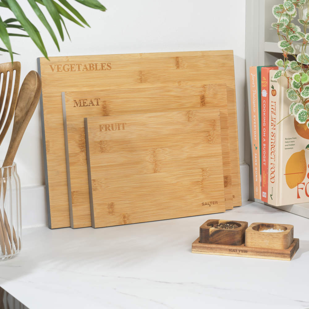 Salter BW072812EU7 3 Piece Bamboo Chopping Board Set