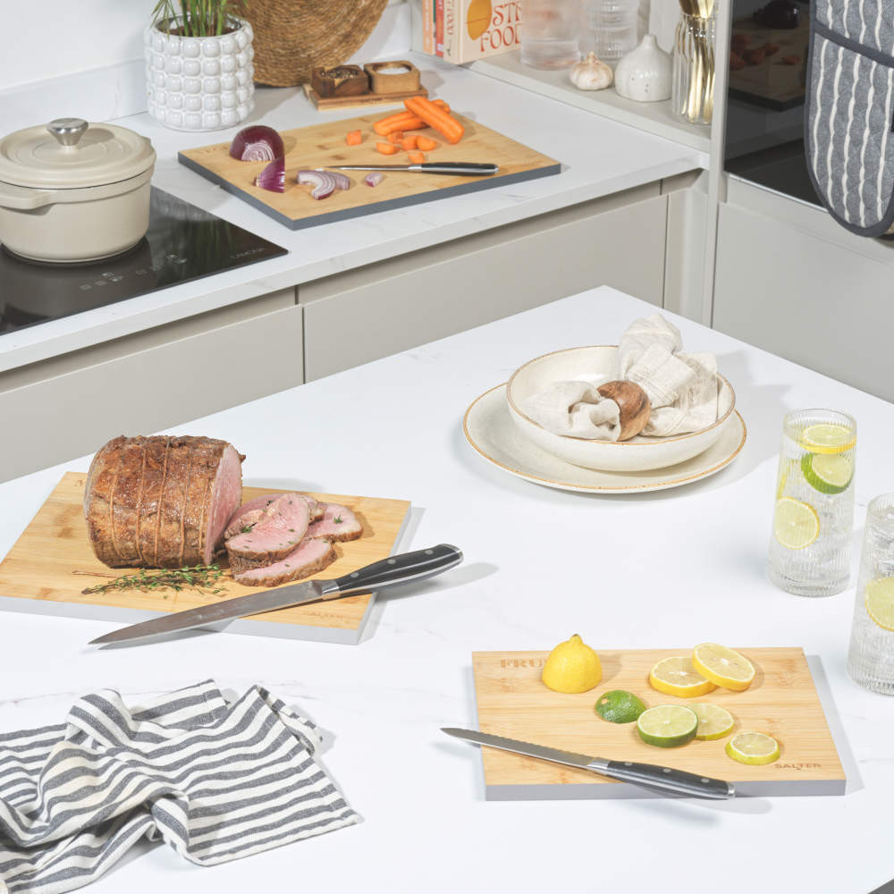 Salter BW072812EU7 3 Piece Bamboo Chopping Board Set