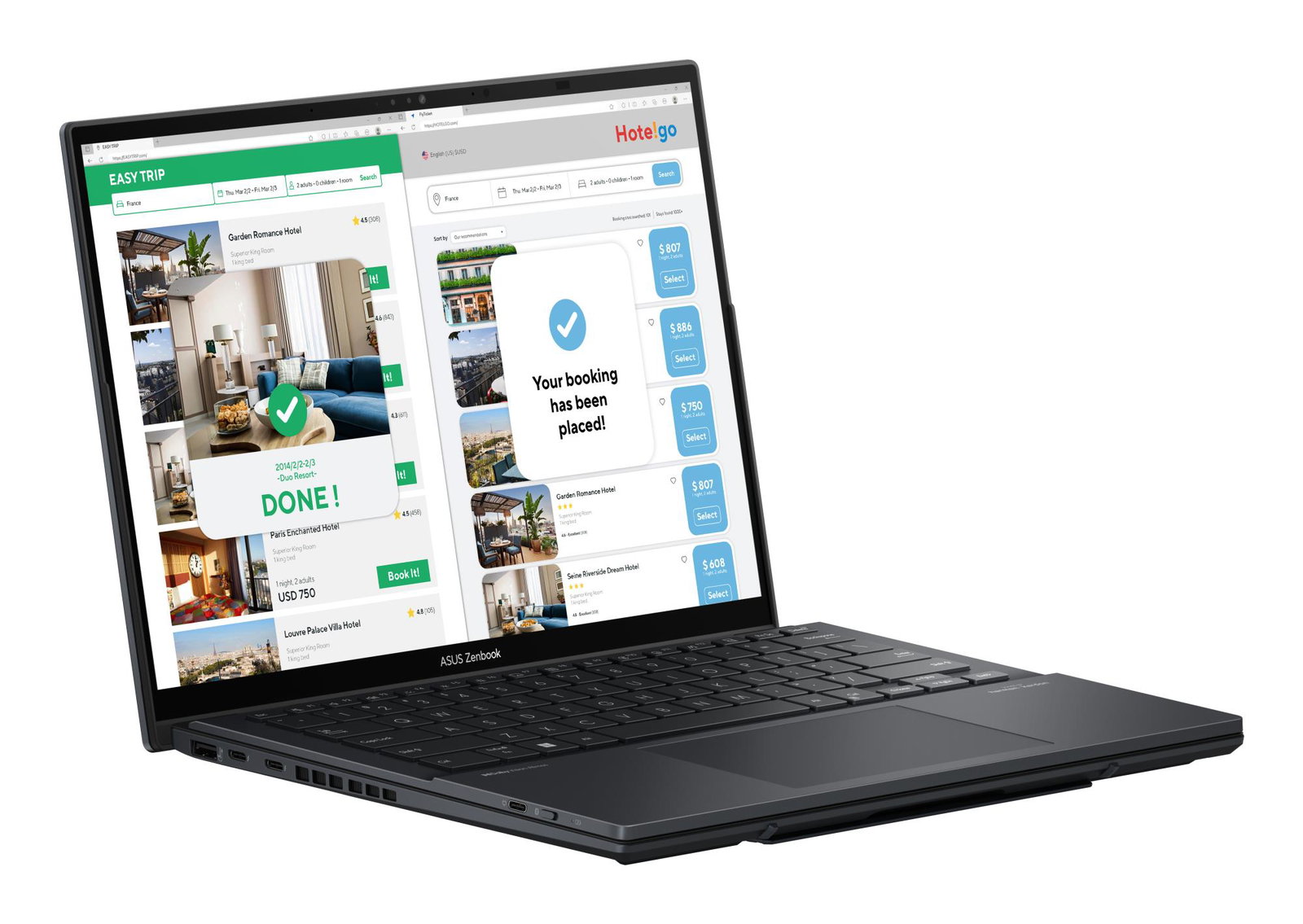 Notebook ASUS ZenBook Series DUO UX8406CA-PZ009W CPU Core Ultra U9-285H 2900 MHz 14 Touchscreen 2880x1800 RAM 32GB LPDDR5x SSD 2TB Intel Arc Graphics Integrated ENG Windows 11 Home Grey 1.65 kg 90NB14X1-M00820