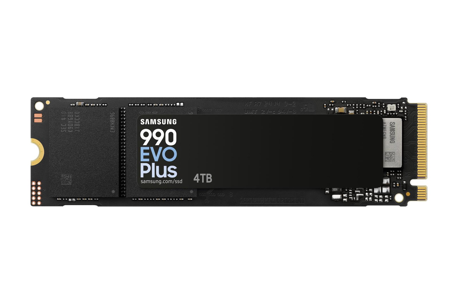 SSD SAMSUNG 990 EVO Plus 4TB M.2 PCIe Gen5 NVMe TLC Write speed 6300 MBytes/sec Read speed 7250 MBytes/sec 2.38mm TBW 2400 TB MZ-V9S4T0BW