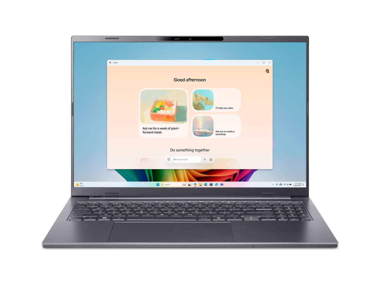 Notebook ACER Aspire Aspire 16 AI CPU Qualcomm Snapdragon X1-26-100 3 GHz 16 1920 x 1200 pixels RAM 16 GB LPDDR5x-SDRAM SSD 512 GB Discrete graphics Not available On-board graphics Yes Numeric keypad Yes OS installed Windows 11 Home Colour Grey Weight 1.55 kg NX.JLNEL.001