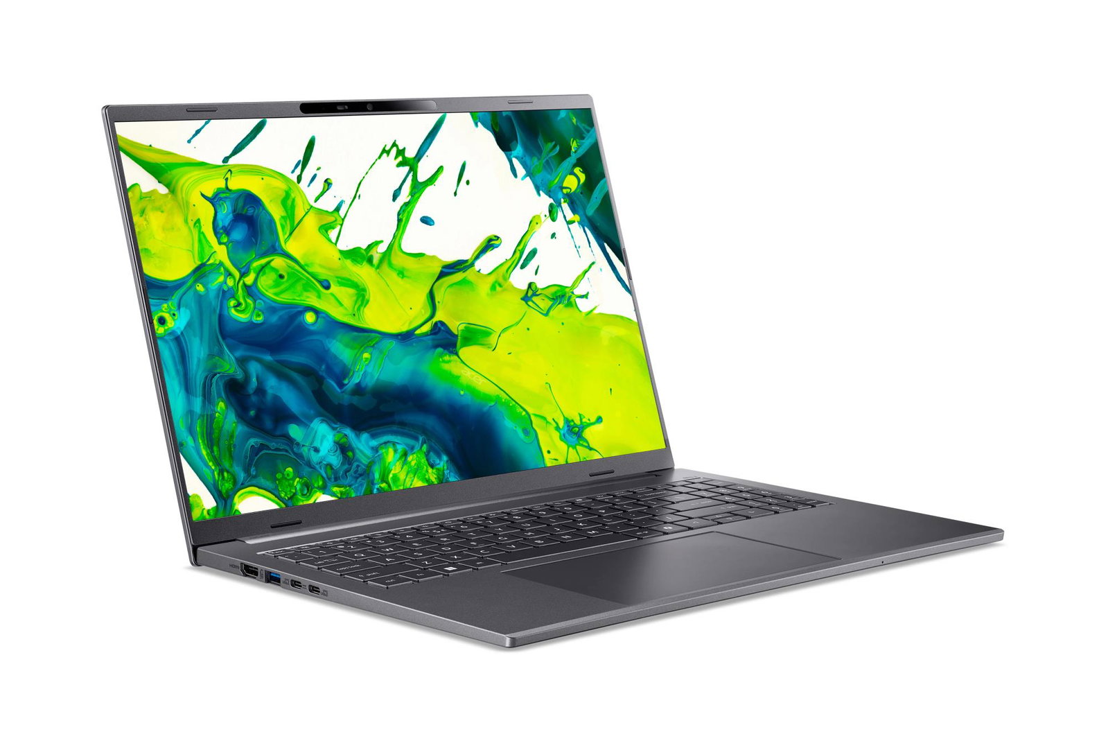 Notebook ACER Aspire Aspire 16 AI CPU Qualcomm Snapdragon X1-26-100 3 GHz 16 1920 x 1200 pixels RAM 16 GB LPDDR5x-SDRAM SSD 512 GB Discrete graphics Not available On-board graphics Yes Numeric keypad Yes OS installed Windows 11 Home Colour Grey Weight 1.55 kg NX.JLNEL.001
