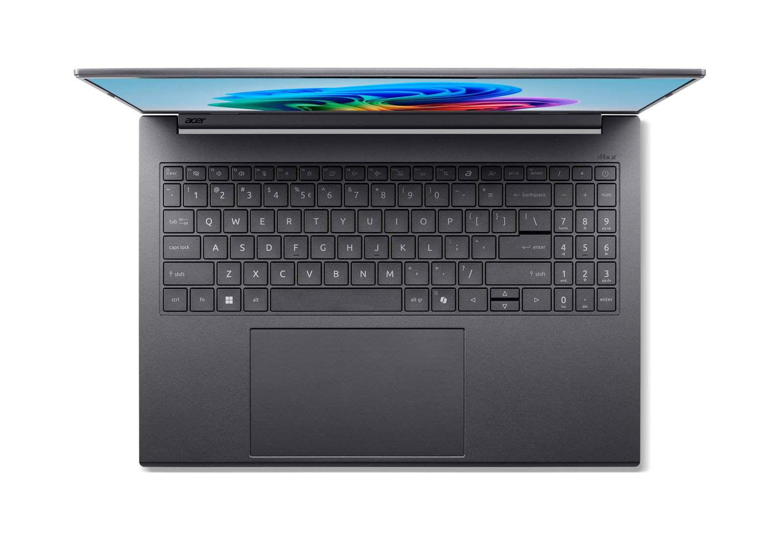 Notebook ACER Aspire Aspire 16 AI CPU Qualcomm Snapdragon X1-26-100 3 GHz 16 1920 x 1200 pixels RAM 16 GB LPDDR5x-SDRAM SSD 512 GB Discrete graphics Not available On-board graphics Yes Numeric keypad Yes OS installed Windows 11 Home Colour Grey Weight 1.55 kg NX.JLNEL.001