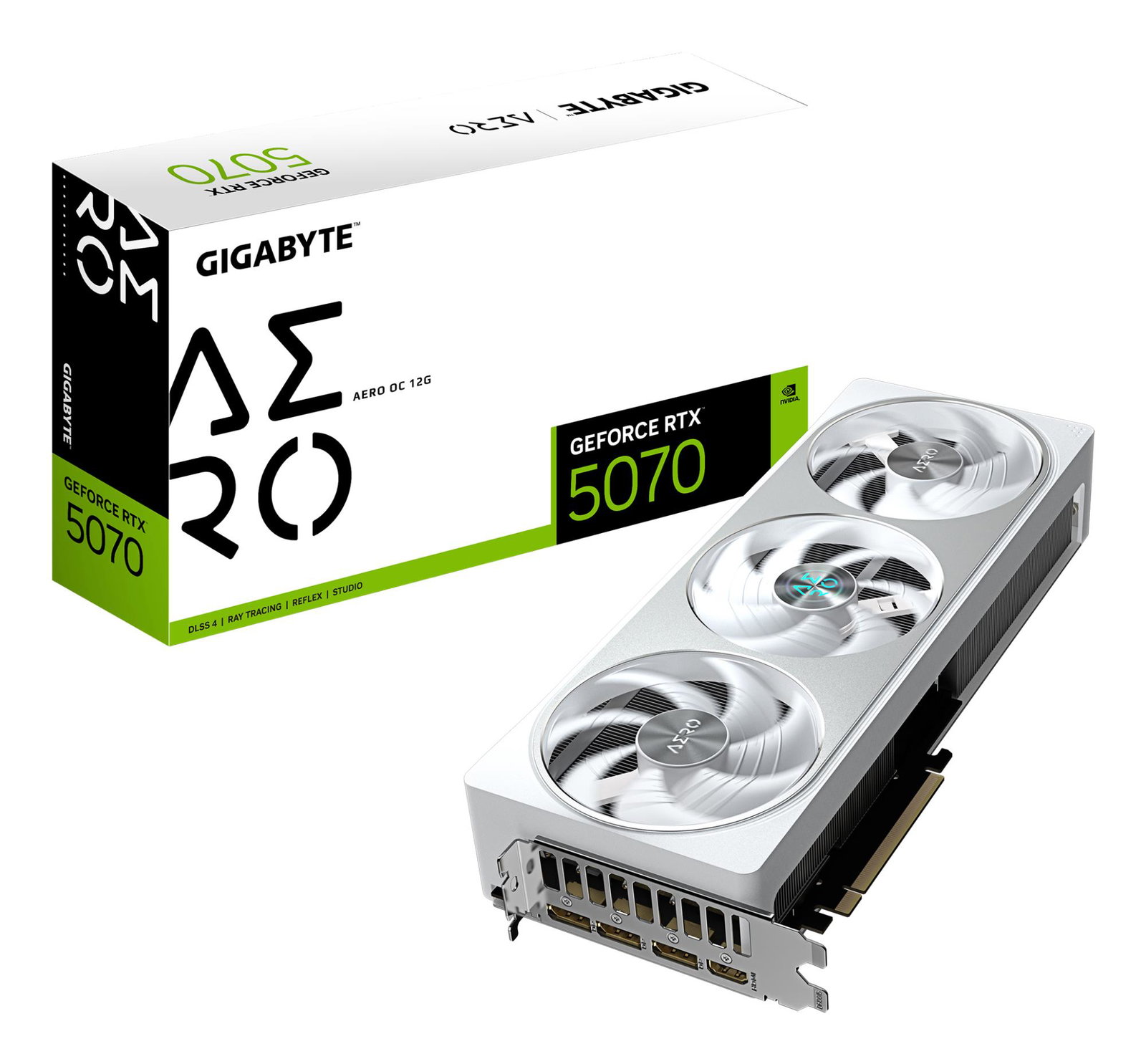 Graphics Card GIGABYTE NVIDIA GeForce RTX 5070 2625 MHz 12 GB GDDR7 192 bit PCI Express x16 5.0 Active GV-N5070AEROOC-12GD