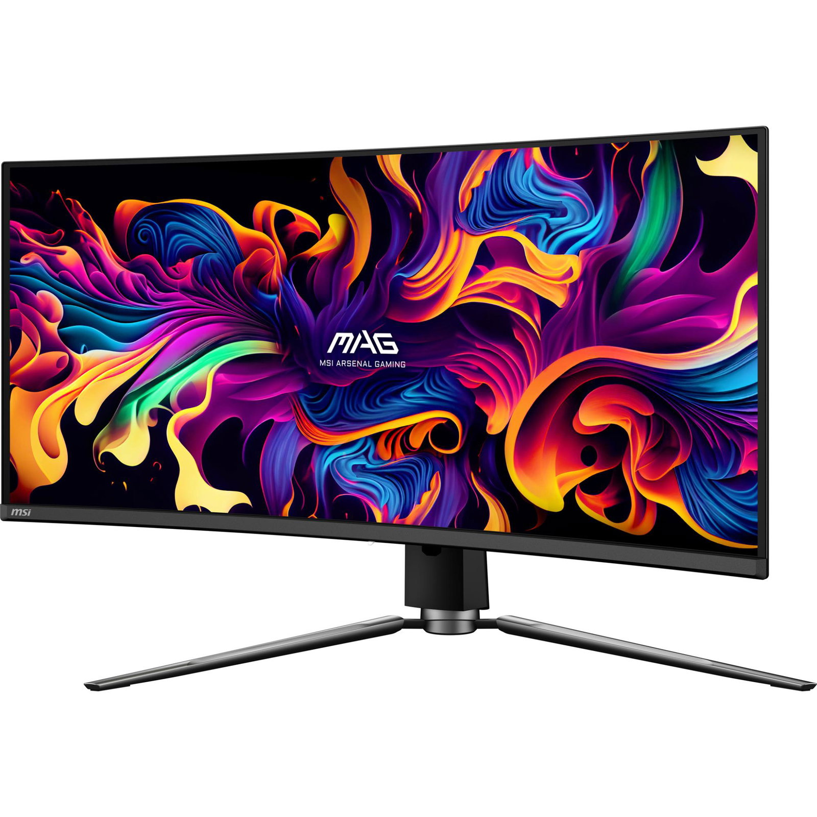 LCD Monitor MSI 34 Curved/21 : 9 Panel QD-OLED 3440x1440 21:9 175Hz Matte 0.03 ms Swivel Height adjustable Tilt Colour Black MAG341CQPQD-OLED
