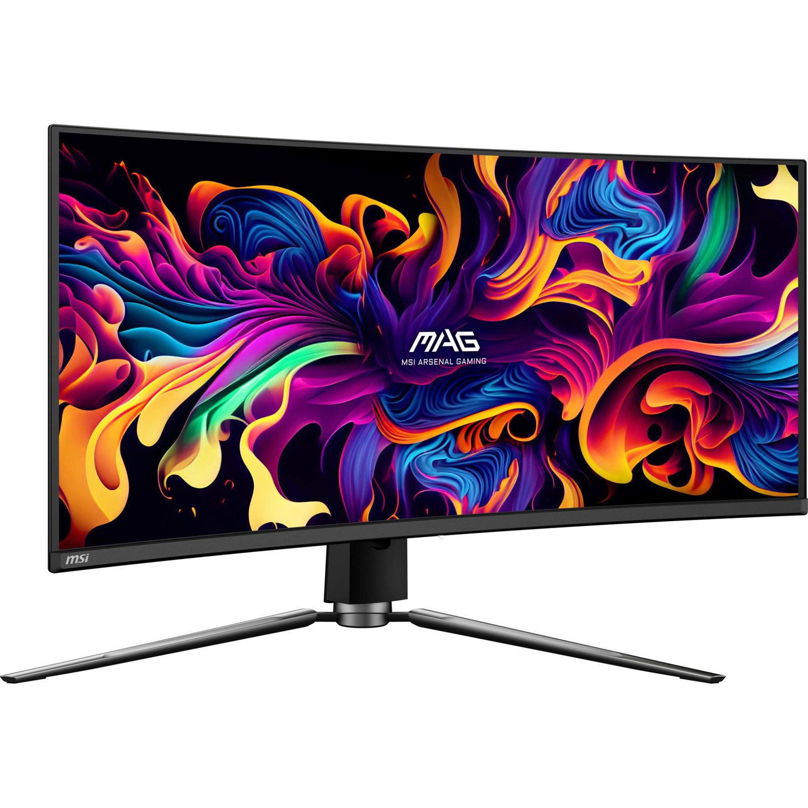 LCD Monitor MSI 34 Curved/21 : 9 Panel QD-OLED 3440x1440 21:9 175Hz Matte 0.03 ms Swivel Height adjustable Tilt Colour Black MAG341CQPQD-OLED