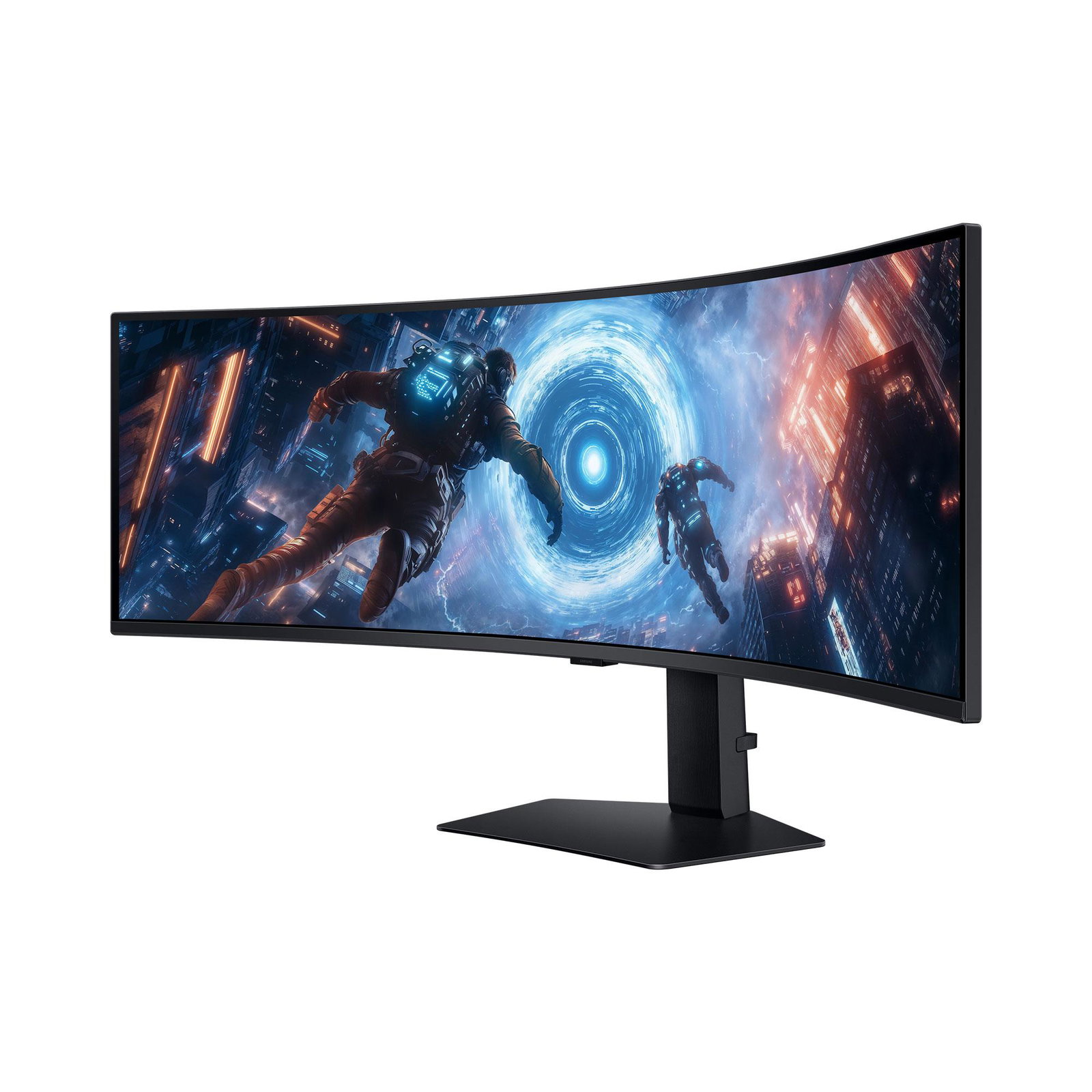 LCD Monitor SAMSUNG LS49FG910EUXEN 49 Gaming/Curved Swivel Height adjustable Tilt Matte Panel VA 5120x1440 32:9 144Hz 1 ms Colour Black LS49FG910EUXEN