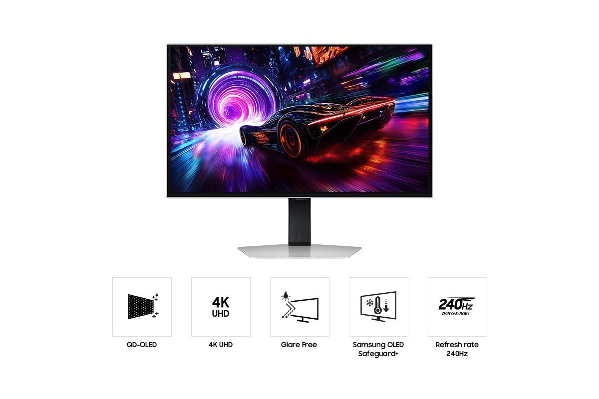 Monitor SAMSUNG S32FG810SU 32 Gaming/Smart/4K Swivel Pivot Height adjustable Tilt Panel OLED 3840x2160 16:9 240 0.03 ms Speakers Colour Silver LS32FG810SUXEN