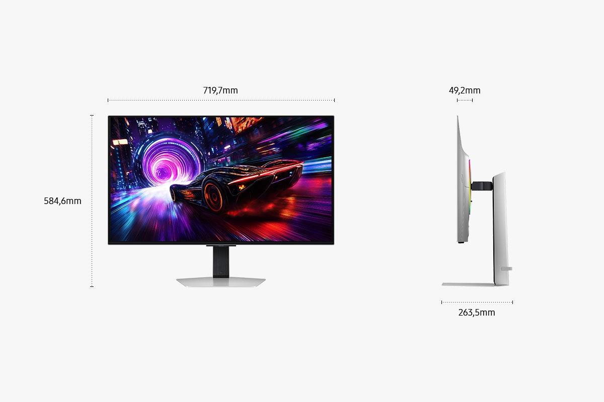 Monitor SAMSUNG S32FG810SU 32 Gaming/Smart/4K Swivel Pivot Height adjustable Tilt Panel OLED 3840x2160 16:9 240 0.03 ms Speakers Colour Silver LS32FG810SUXEN