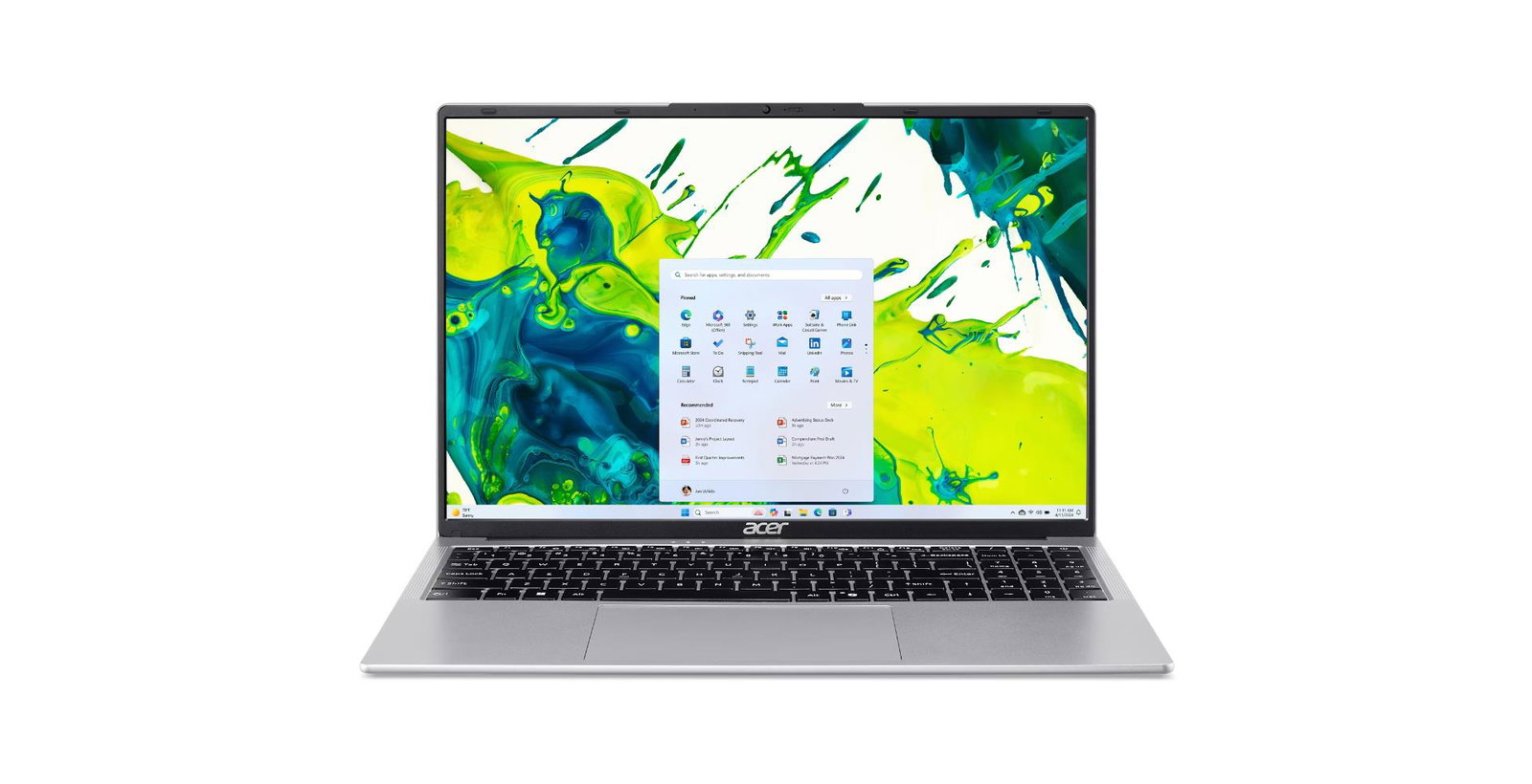 Notebook ACER Aspire AL16-54P-52AL CPU Intel Core 5 120U 1400 MHz 16 1920x1200 RAM 16GB DDR5 SSD 512GB Intel Intel Graphics Integrated ENG Card Reader MicroSD Windows 11 Home Silver 1.53 kg NX.D73EL.002