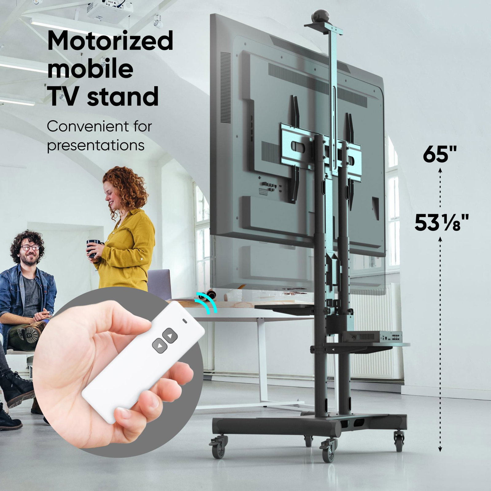 TV SET ACC MOTOR. MOBILE STAND/50-86 BLACK TS1881E-B ONKRON