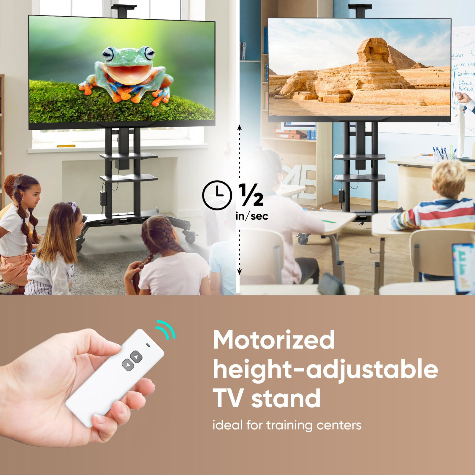 TV SET ACC MOTOR. MOBILE STAND/50-86 BLACK TS1881E-B ONKRON