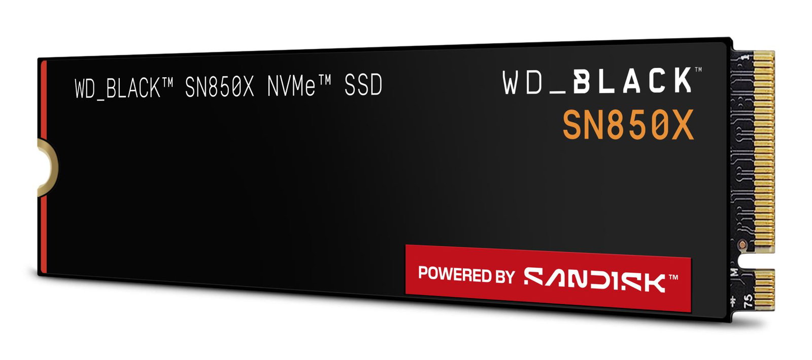 SSD SANDISK 2400xTBW rating Read speed 7300 MB/s Write speed 6600 MB/s NVMe Yes PCI Express 4.0 M.2 4000 GB POWERED BY SANDISK Black SN850X WDS400T2X0E