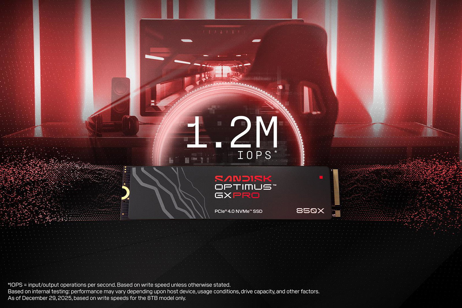 SSD SANDISK 1200xTBW rating MTBF 1750000 h Read speed 7300 MB/s Write speed 6600 MB/s NVMe Yes PCI Express 4.0 M.2 2000 GB SDSP81200TAN-000E0