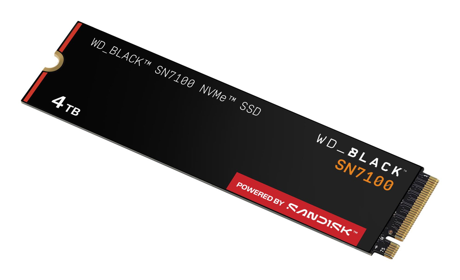 SSD SANDISK Read speed 7000 MB/s Write speed 6700 MB/s NVMe Yes PCI Express 4.0 M.2 4000 GB POWERED BY SANDISK Black SN7100 WDS400T4X0E-00CJA0