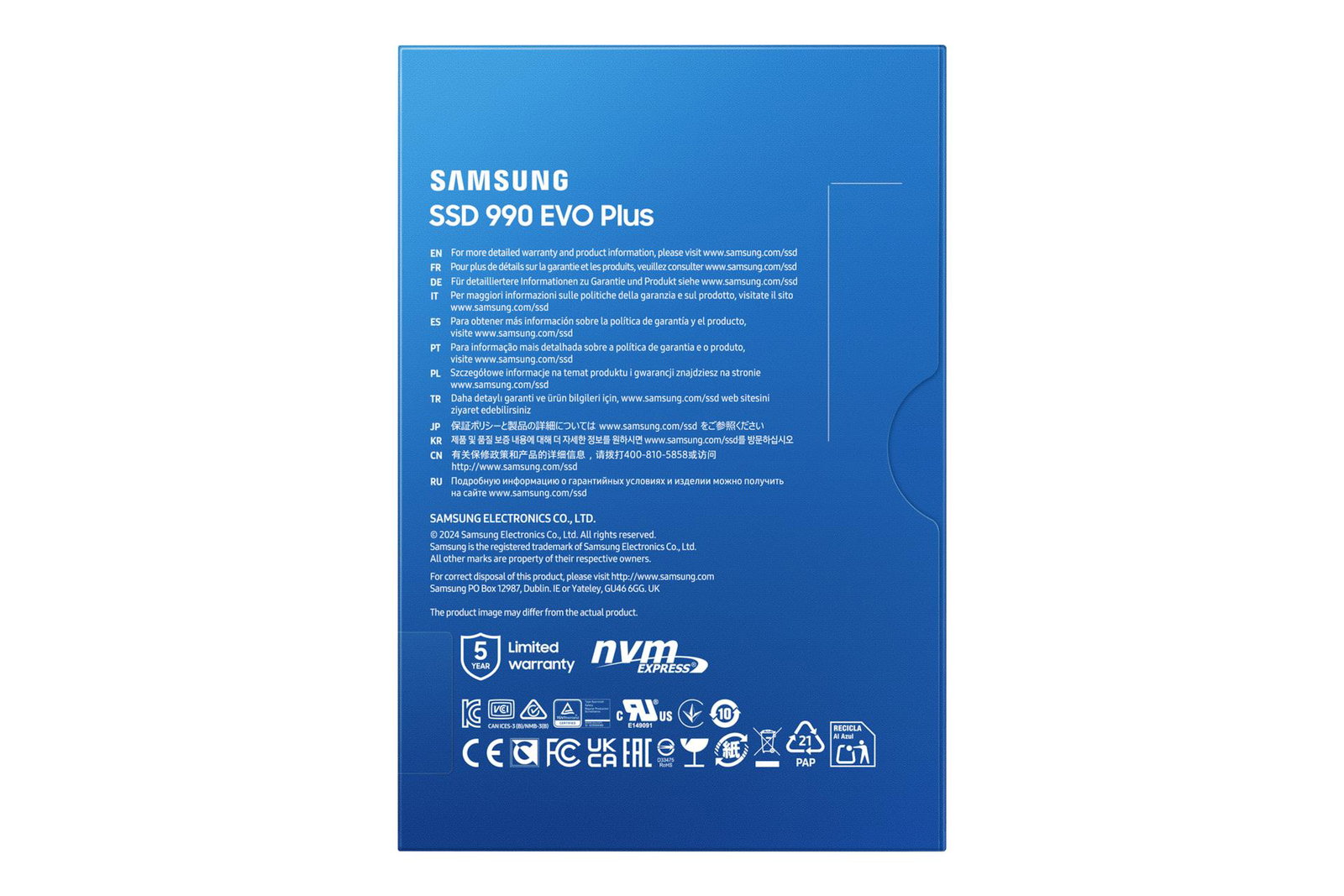 SSD SAMSUNG 990 EVO Plus 2TB M.2 PCIe Gen5 NVMe TLC Write speed 6300 MBytes/sec Read speed 7250 MBytes/sec 2.38mm TBW 1200 TB MZ-V9S2T0BW