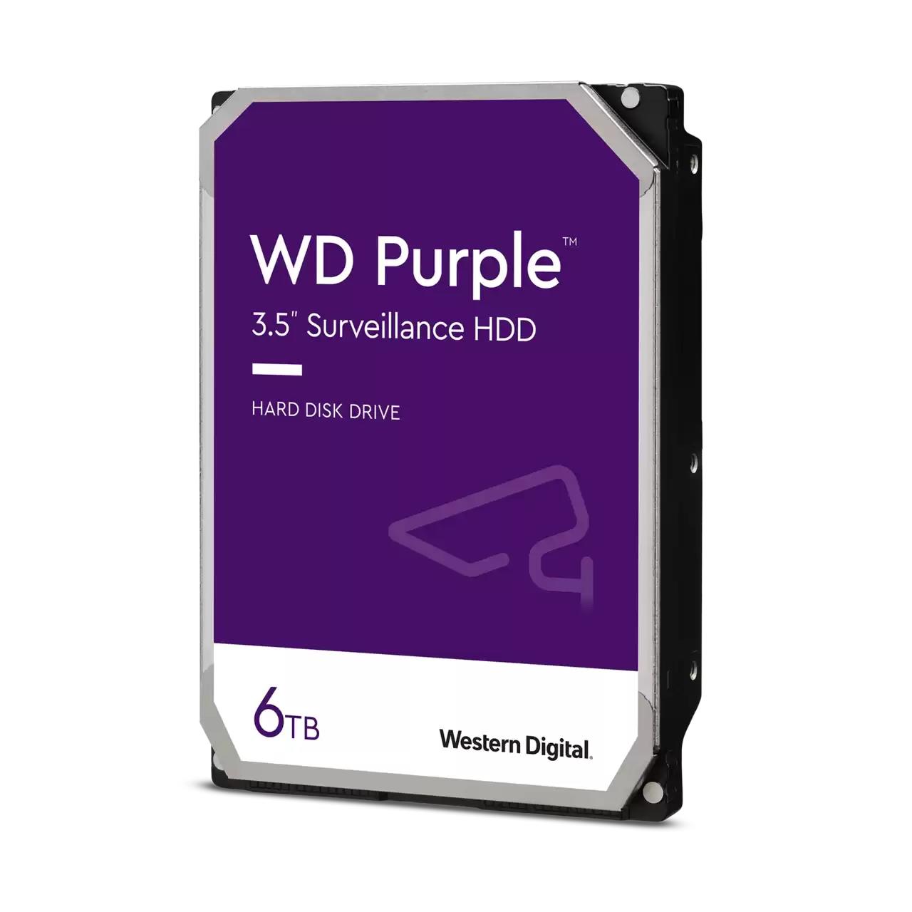 HDD WESTERN DIGITAL Purple 6 TB Serial ATA III Buffer 256 MB 5400 RPM 3.5 WD64PURZ