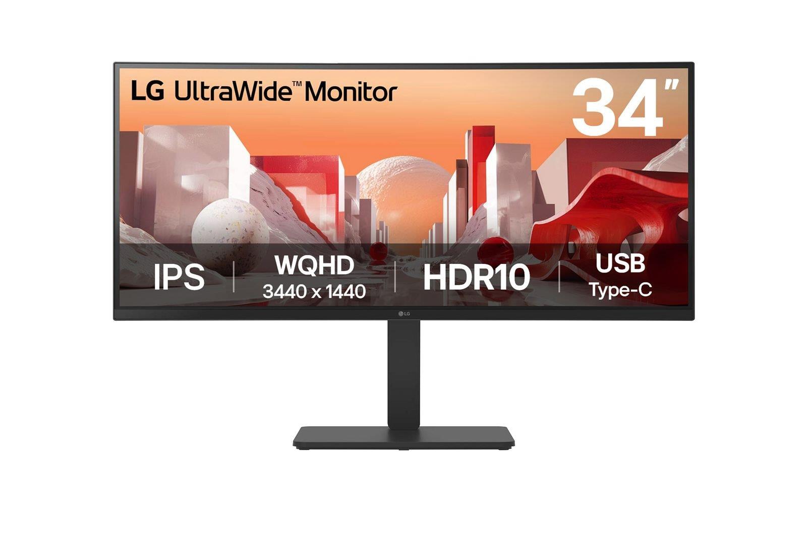 LCD Monitor LG 34 3440 x 1440 pixels Wide Quad HD Native aspect ratio 21:9 LCD Curved 34BA75QE-B
