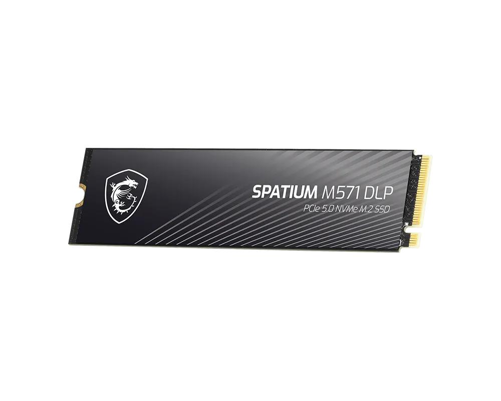 SSD MSI 1400xTBW rating MTBF 1500000 h Read speed 14500 MB/s Write speed 11000 MB/s NVMe Yes PCI Express 5.0 M.2 2000 GB SPATIUM M571 DLP PCIe 5.0 NVMe M.2 S78-440Q1K0-P83