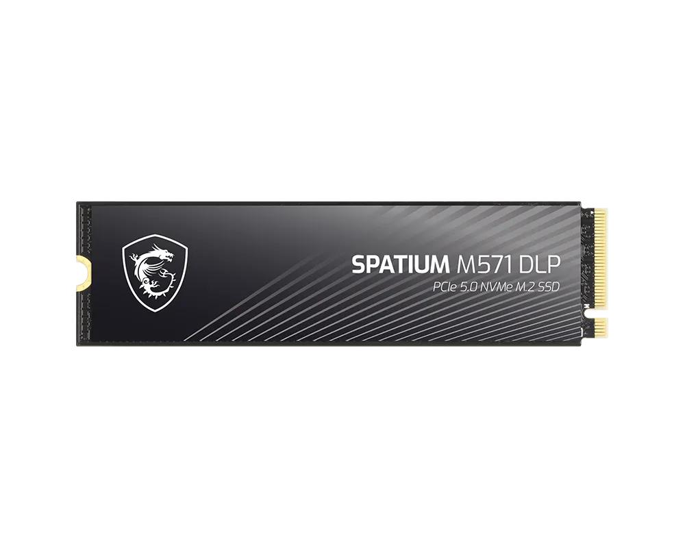 SSD MSI 1400xTBW rating MTBF 1500000 h Read speed 14500 MB/s Write speed 11000 MB/s NVMe Yes PCI Express 5.0 M.2 2000 GB SPATIUM M571 DLP PCIe 5.0 NVMe M.2 S78-440Q1K0-P83