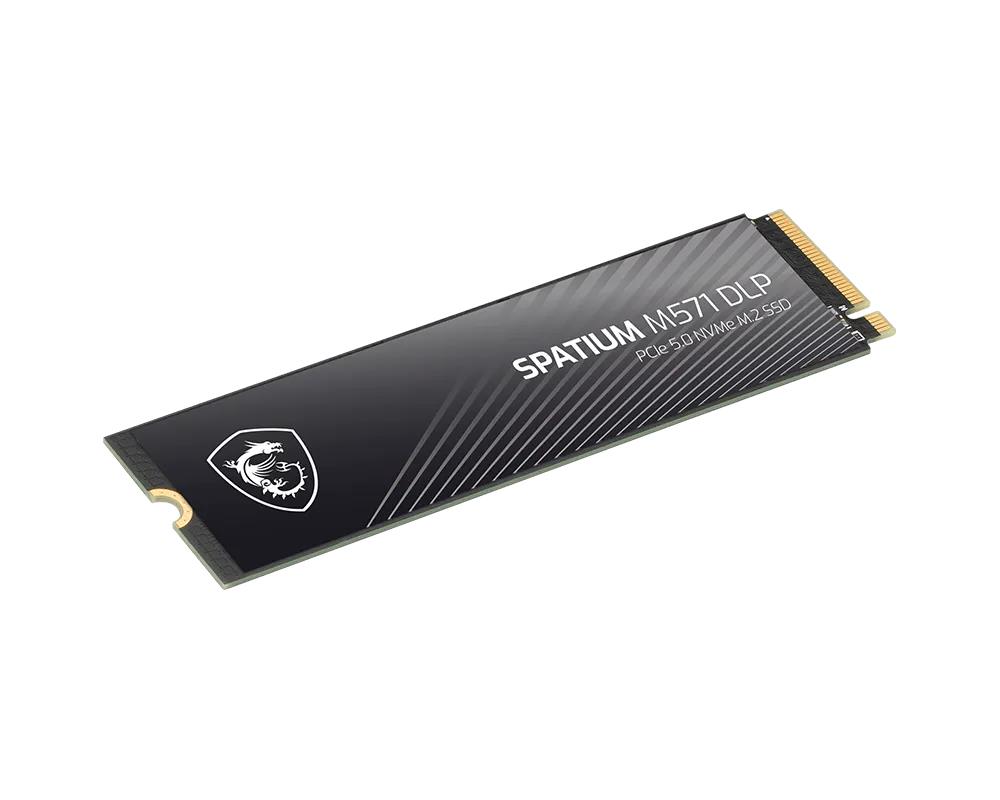 SSD MSI 1400xTBW rating MTBF 1500000 h Read speed 14500 MB/s Write speed 11000 MB/s NVMe Yes PCI Express 5.0 M.2 2000 GB SPATIUM M571 DLP PCIe 5.0 NVMe M.2 S78-440Q1K0-P83