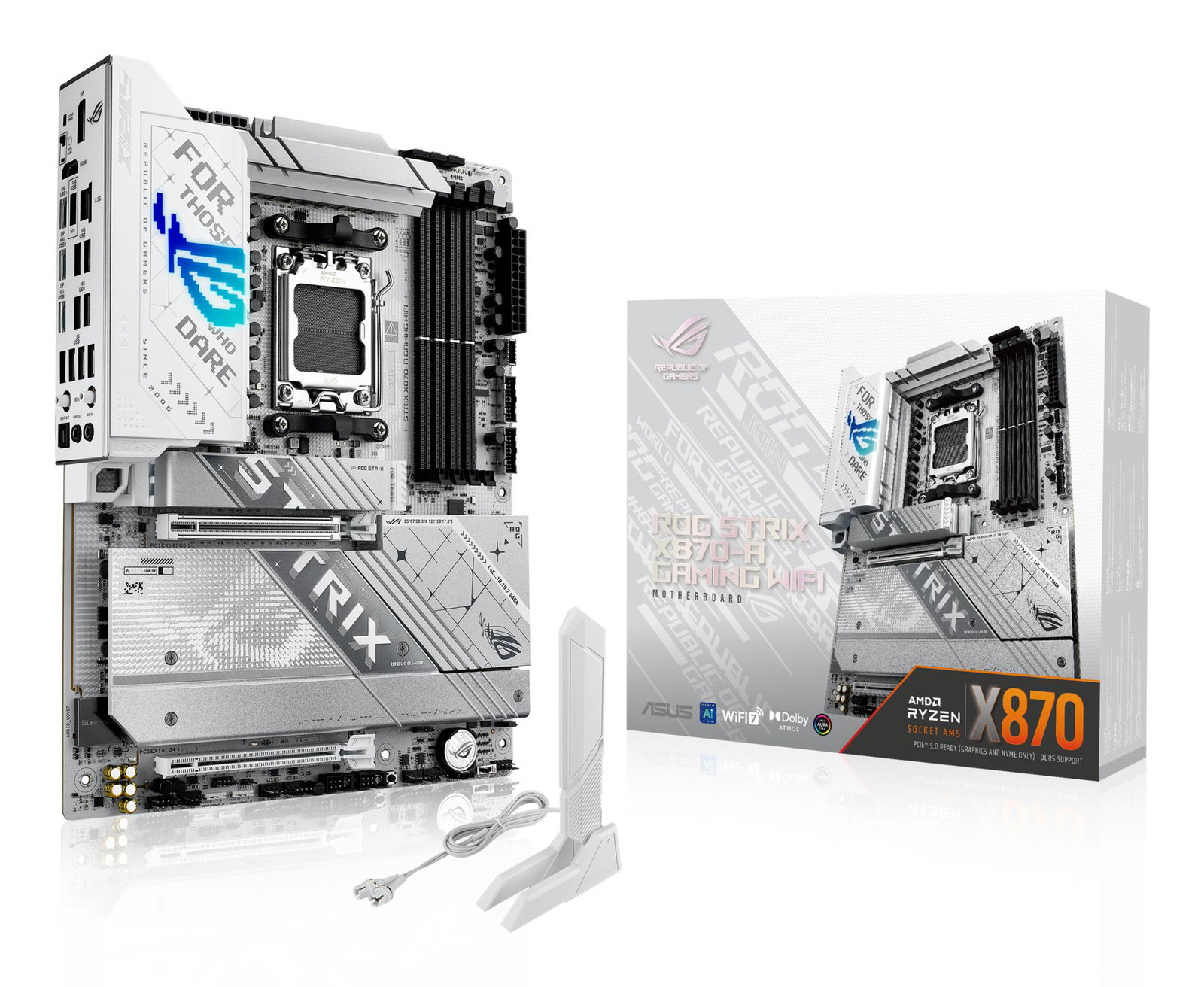 Mainboard ASUS AMD X870 SAM5 ATX Memory DDR5 Memory slots 4 1xPCI-Express 4.0 16x 1xPCI-Express 5.0 16x 4xM.2 1xHDMI 1xDisplayPort 1xAudio-In 1xAudio-Out 4xUSB 3.0 5xUSB 3.1 1xUSB-C 2xUSB4 1xOptical S/PDIF 90MB1IF0-M0EAY0