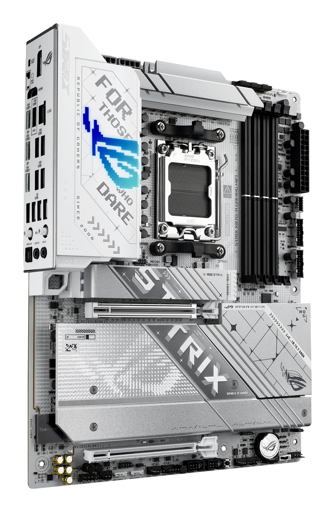 Mainboard ASUS AMD X870 SAM5 ATX Memory DDR5 Memory slots 4 1xPCI-Express 4.0 16x 1xPCI-Express 5.0 16x 4xM.2 1xHDMI 1xDisplayPort 1xAudio-In 1xAudio-Out 4xUSB 3.0 5xUSB 3.1 1xUSB-C 2xUSB4 1xOptical S/PDIF 90MB1IF0-M0EAY0